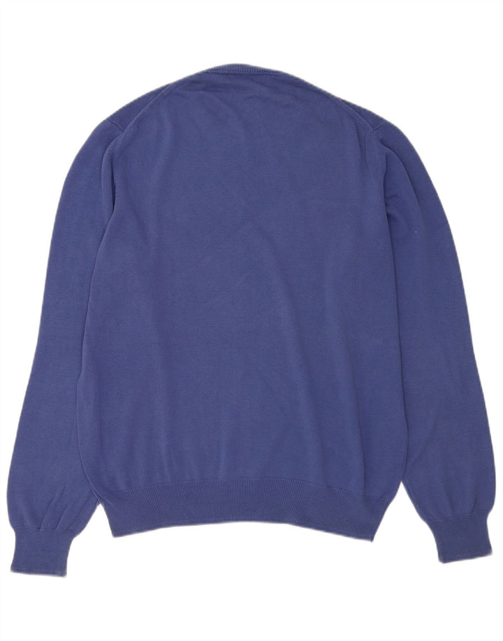 Maglione maglione girocollo da uomo Zara grande blu