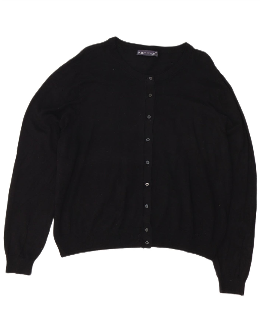 Maglione cardigan da donna Marks & Spencer UK 22 3XL viscosa nera