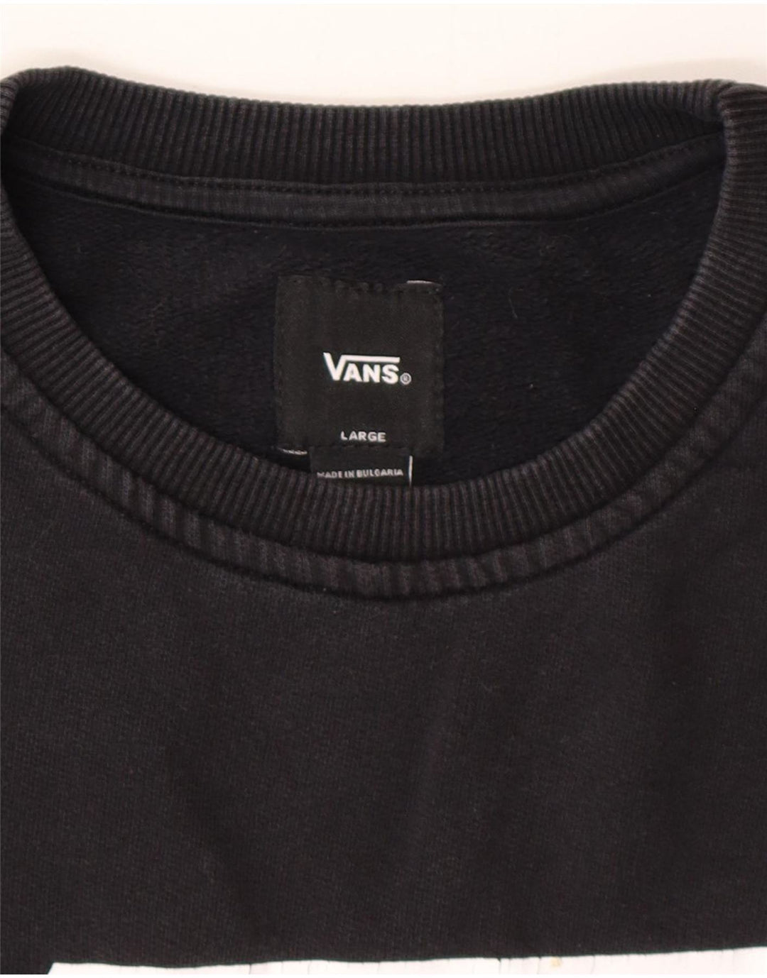 Felpa grafica da uomo VANS Maglione grande nero