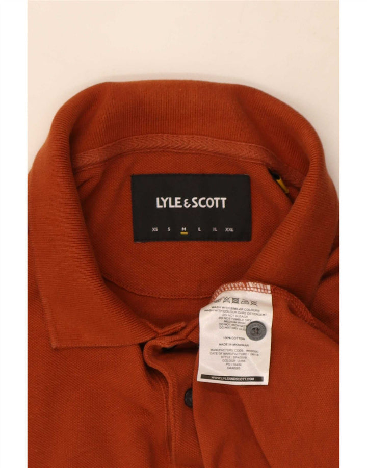Polo da uomo Lyle & Scott in cotone arancione medio