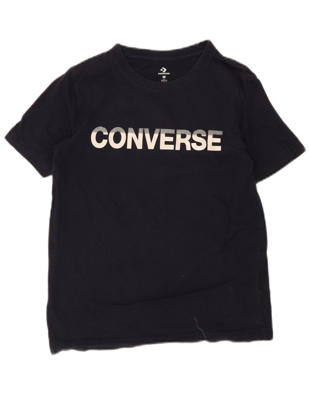 T-shirt grafica regolare da ragazzo Converse Top 10-11 anni in cotone blu navy