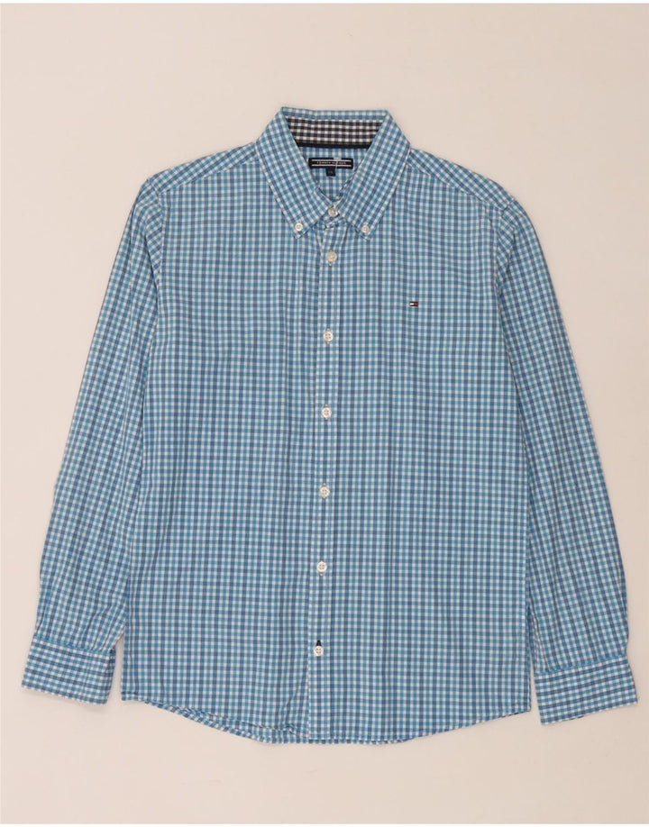 Camicia Tommy Hilfiger bambino 15-16 anni in cotone a quadretti blu