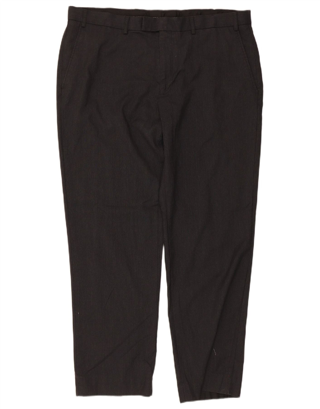 Pantaloni da abito dritti su misura da donna Marks & Spencer W38 L29 viscosa grigia