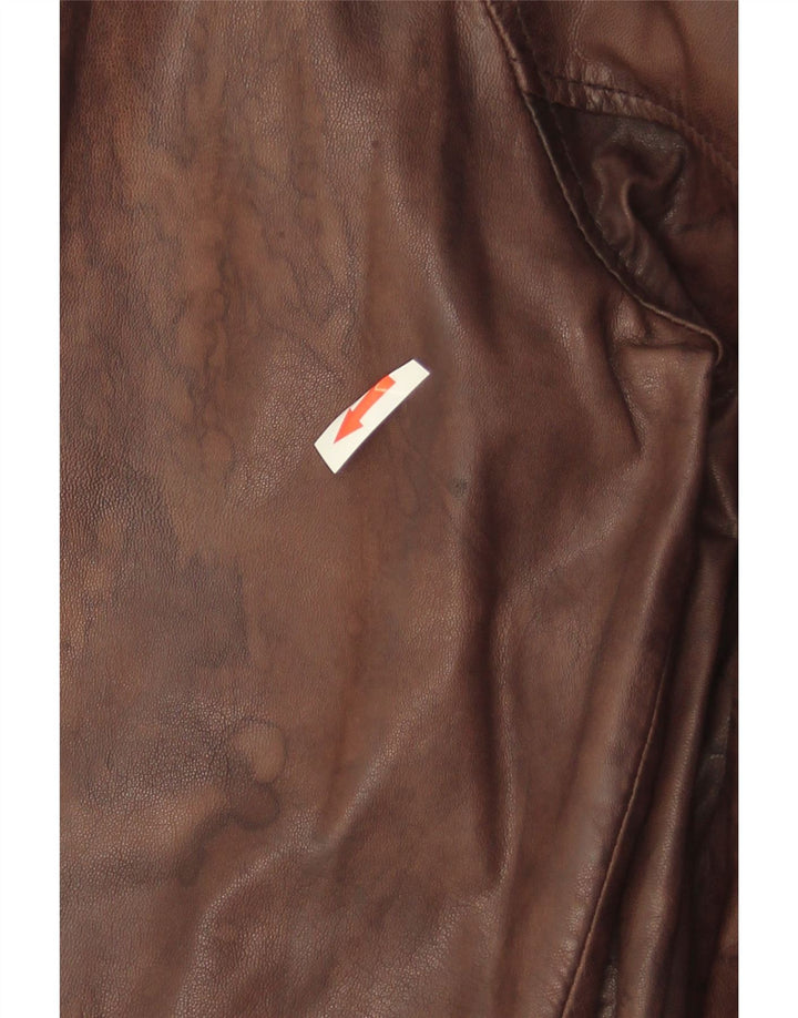 Giacca in pelle da uomo Bomboogie UK 34 XS in pelle marrone
