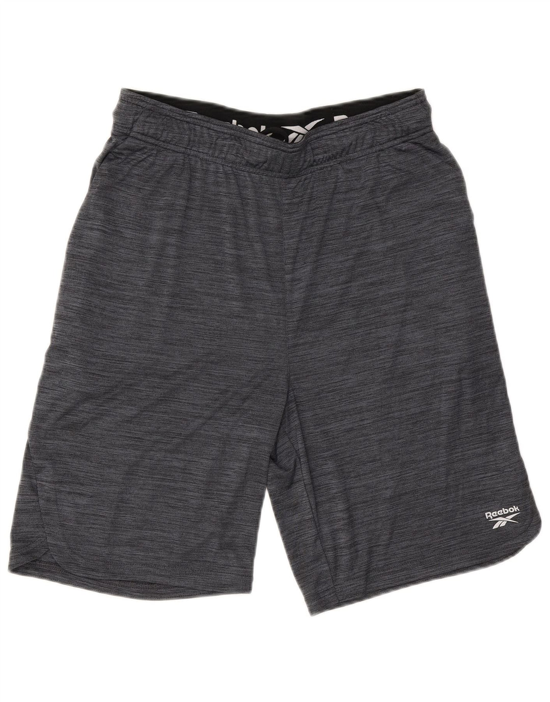 Pantaloncini sportivi Reebok da uomo in poliestere grigio medio