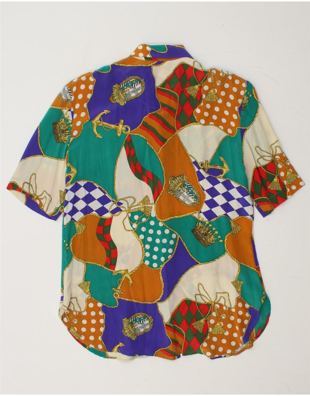 FIORELLA RUBINO Camicetta da donna UK 14 Patchwork multicolore medio