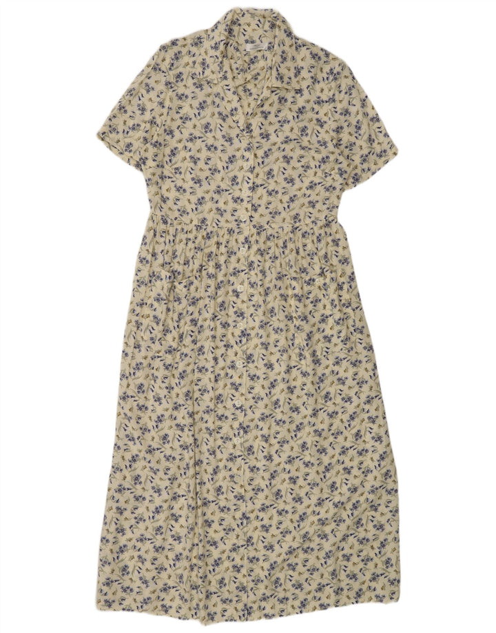 Abito camicia a maniche corte da donna Marks & Spencer UK 12 Beige medio