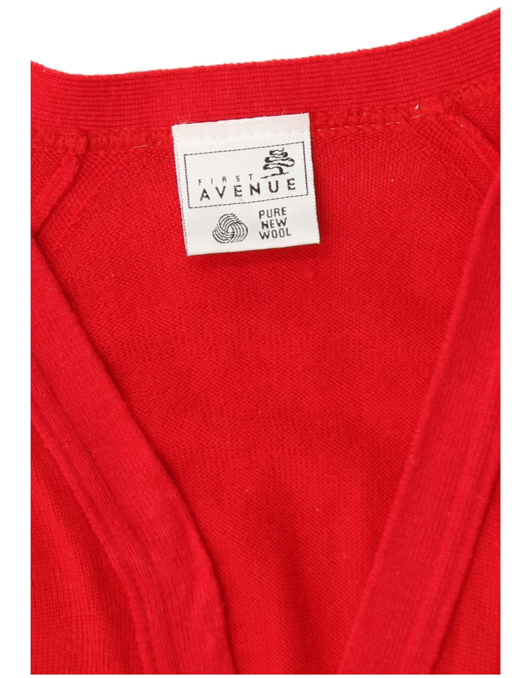 Maglione cardigan da donna FIRST AVENUE UK 16 Large Red New Wool