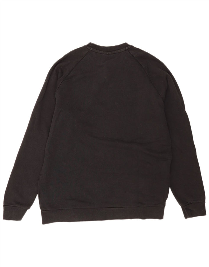 Felpa grafica da uomo Adidas Felpa media in cotone nero