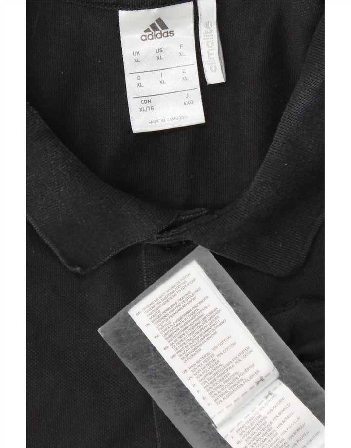 Polo ADIDAS da uomo Climalite XL in cotone nero