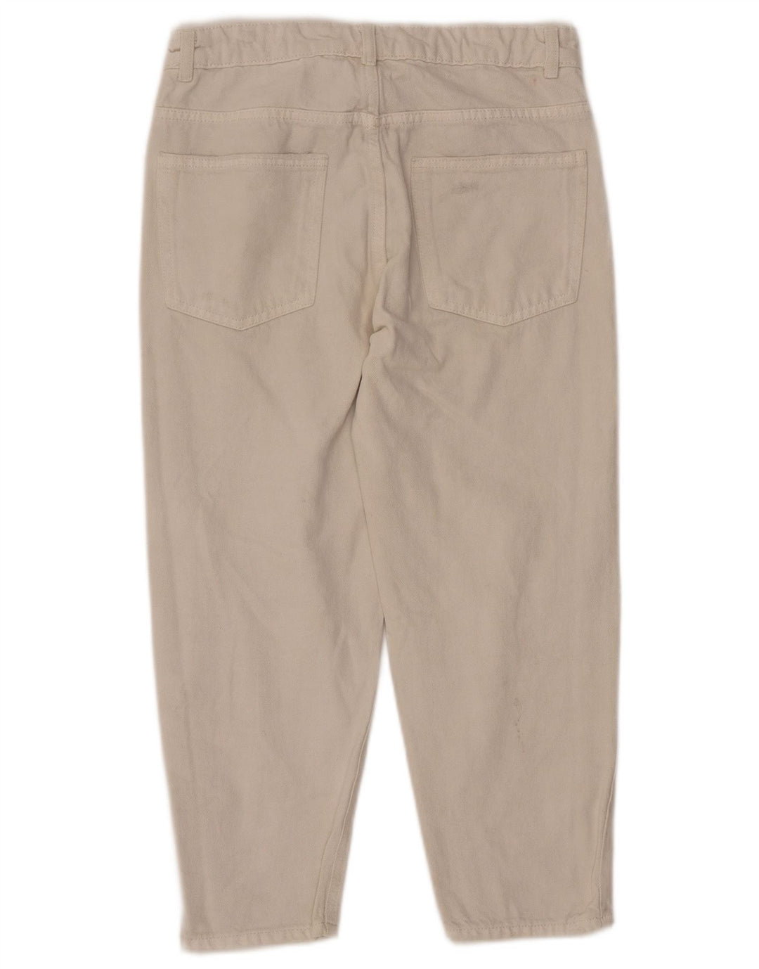 Jeans affusolati a vita alta effetto vissuto ZARA per ragazze 13-14 anni W28 L22 Bianco