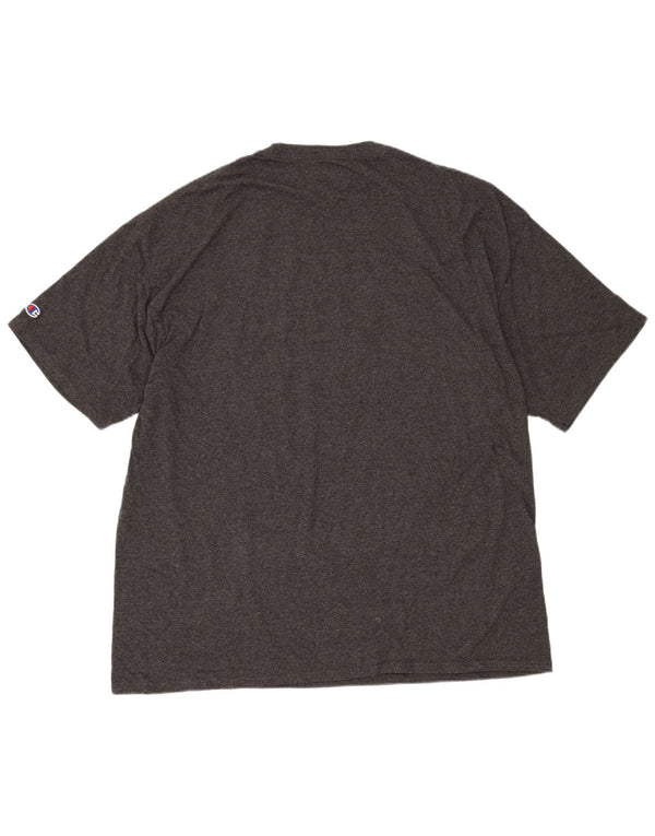 T-shirt grafica da uomo Champion Marian University Top 2XL cotone chiazzato grigio