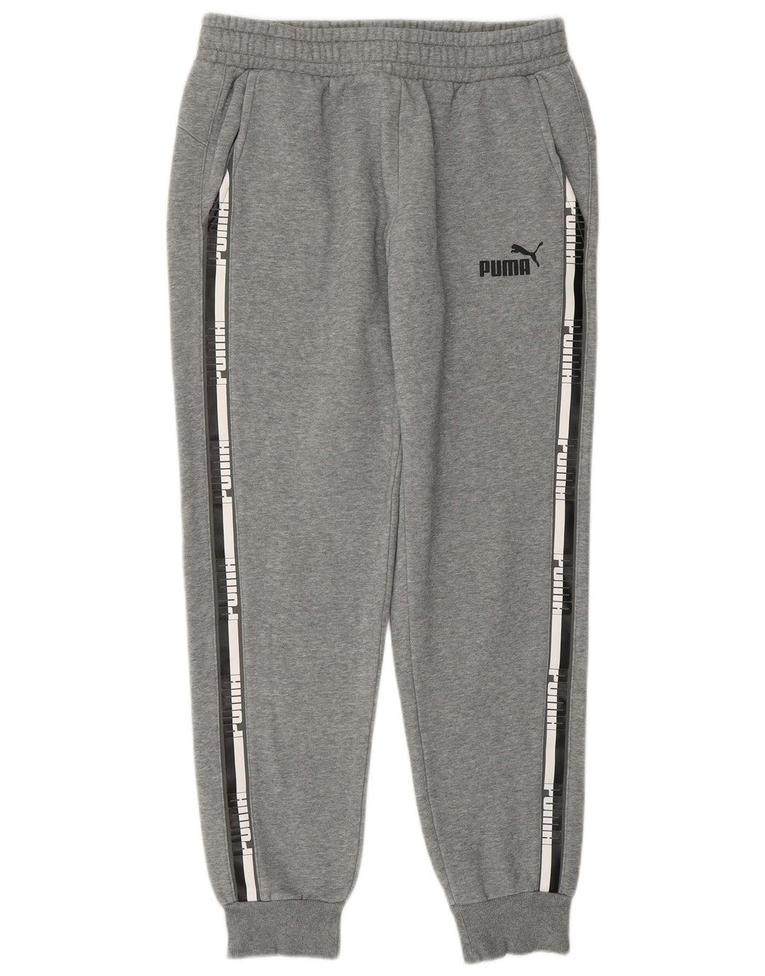 Pantaloni da tuta grafica da uomo Puma Joggers in cotone chiazzato grigio medio