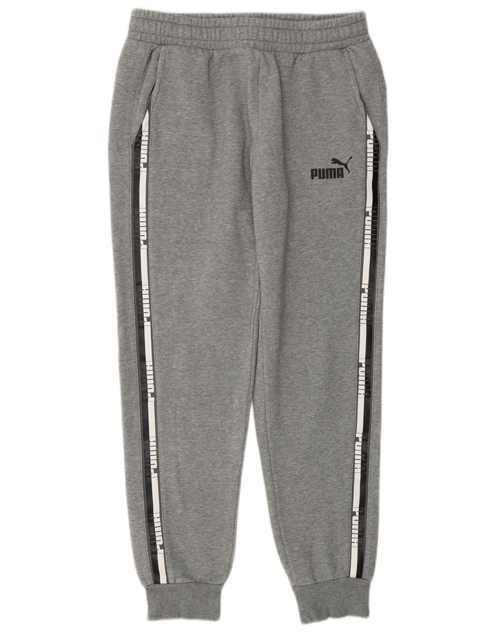Pantaloni da tuta grafica da uomo Puma Joggers in cotone chiazzato grigio medio