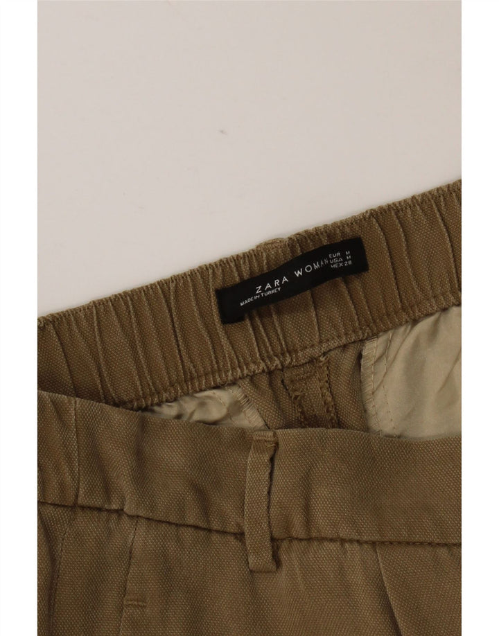 Pantaloni corti con pegging da donna Zara medi W28 L23 marroni