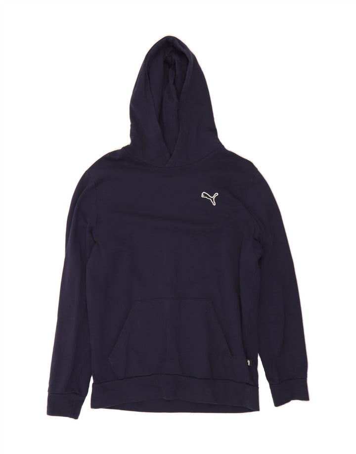 PUMA Mens Hoodie Jumper Small Navy Blue Vintage Puma and Second-Hand Puma from Messina Hembry 