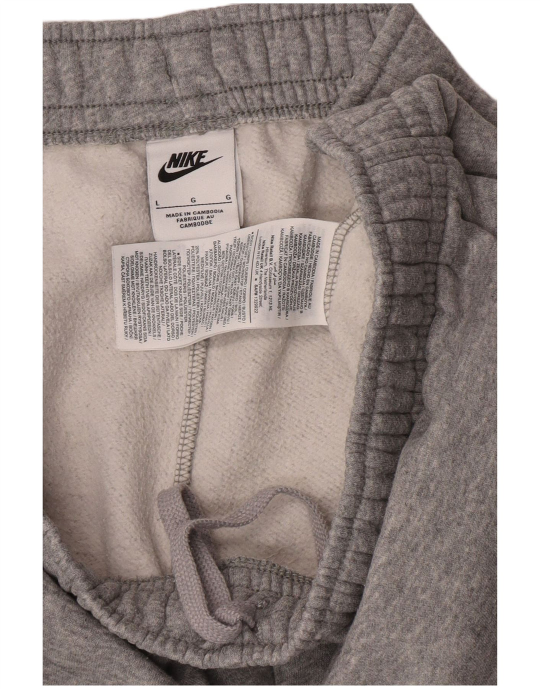 Pantaloni della tuta cargo Nike da uomo, pantaloni da jogging, grandi, in cotone grigio