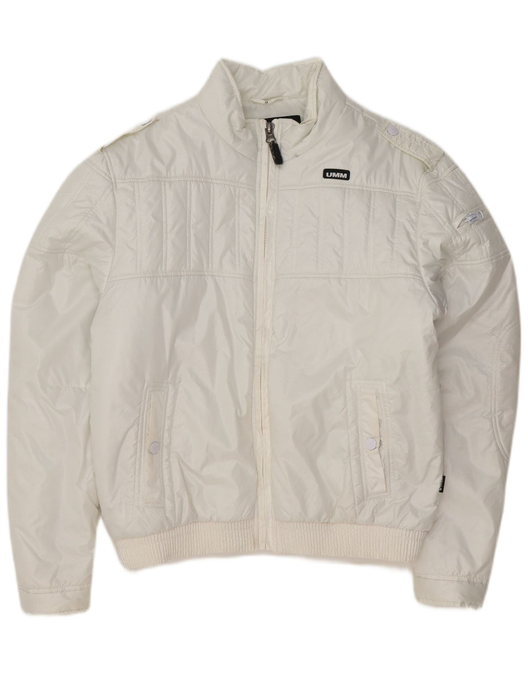 Giacca imbottita militare da uomo UMM UK 42 XL poliestere bianco