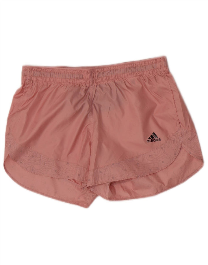 Pantaloncini sportivi da corsa da donna Adidas UK 8 piccoli poliestere rosa