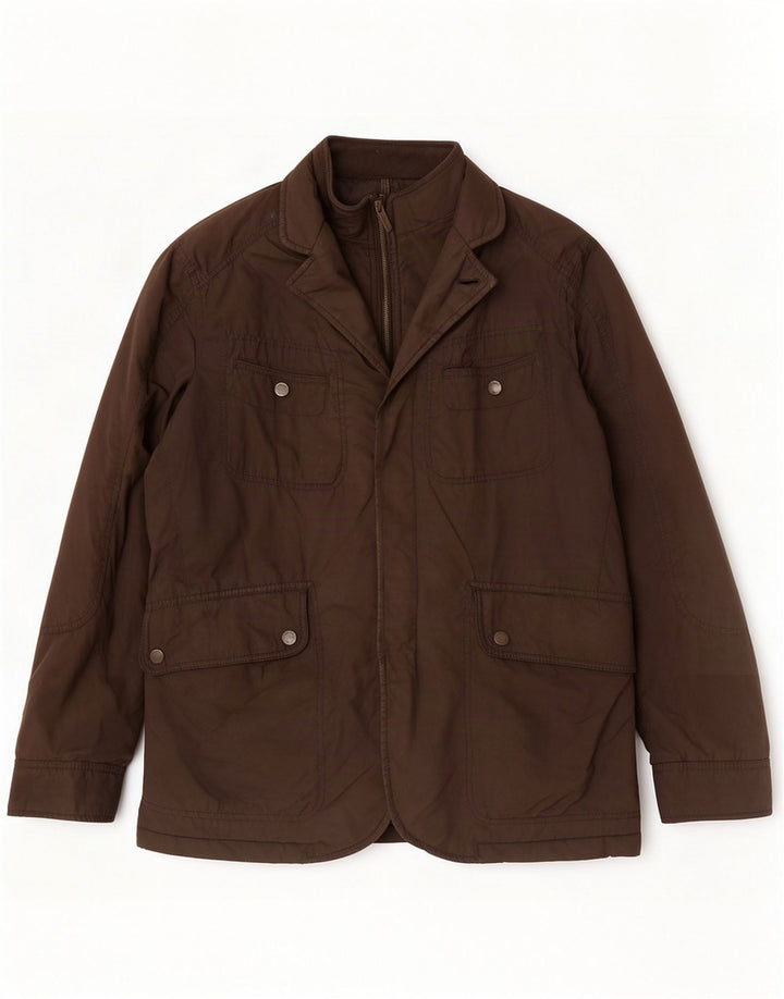 Giacca imbottita da uomo Massimo Dutti grande marrone poliestere
