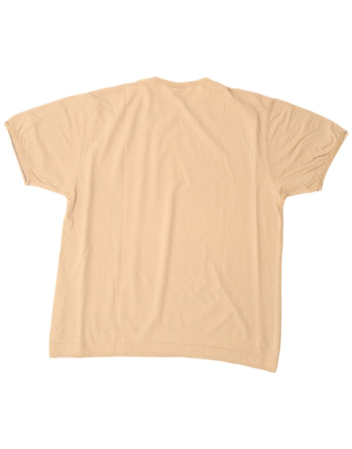 SCOTCH & SODA Felpa grafica da uomo a maniche corte Maglione XL Cotone beige