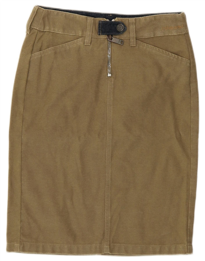 Gonna tubino da donna Diesel W26 piccola in cotone kaki