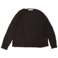 Maglione girocollo oversize da donna Zara UK 10 piccolo in viscosa nera