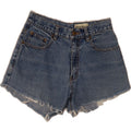 EDDIE BAUER Womens Petite Denim Hot Pants US 4 Small W26  Blue Cotton Vintage Eddie Bauer and Second-Hand Eddie Bauer from Messina Hembry 