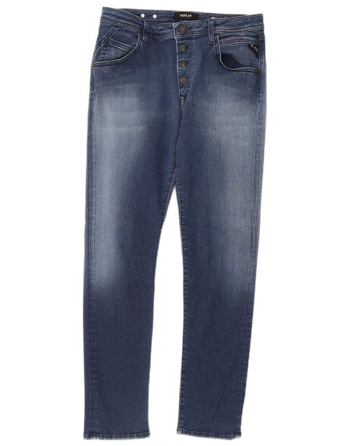 Replay Jeans Pilar Slim da Donna W26 L28 Cotone Blu