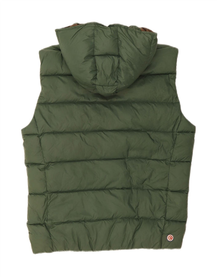 Gilet imbottito con cappuccio da uomo COLMAR IT 48 Verde medio Poliammide