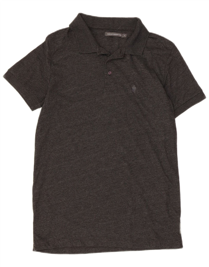 Polo da uomo French Connection piccola in cotone grigio