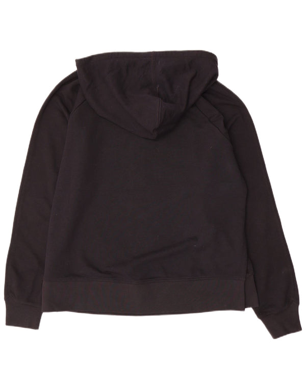 Maglia con cappuccio oversize grafica Nike Dri Fit da donna UK 14 media nera