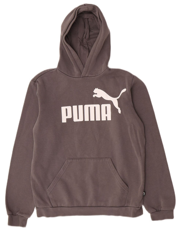 Felpa con cappuccio grafica per ragazze Puma 15-16 anni in cotone grigio