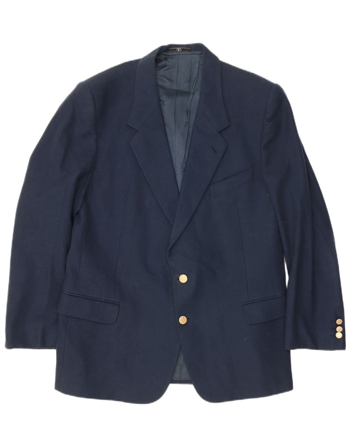 Giacca blazer da uomo a 2 bottoni Valentino UK 40 grande blu navy