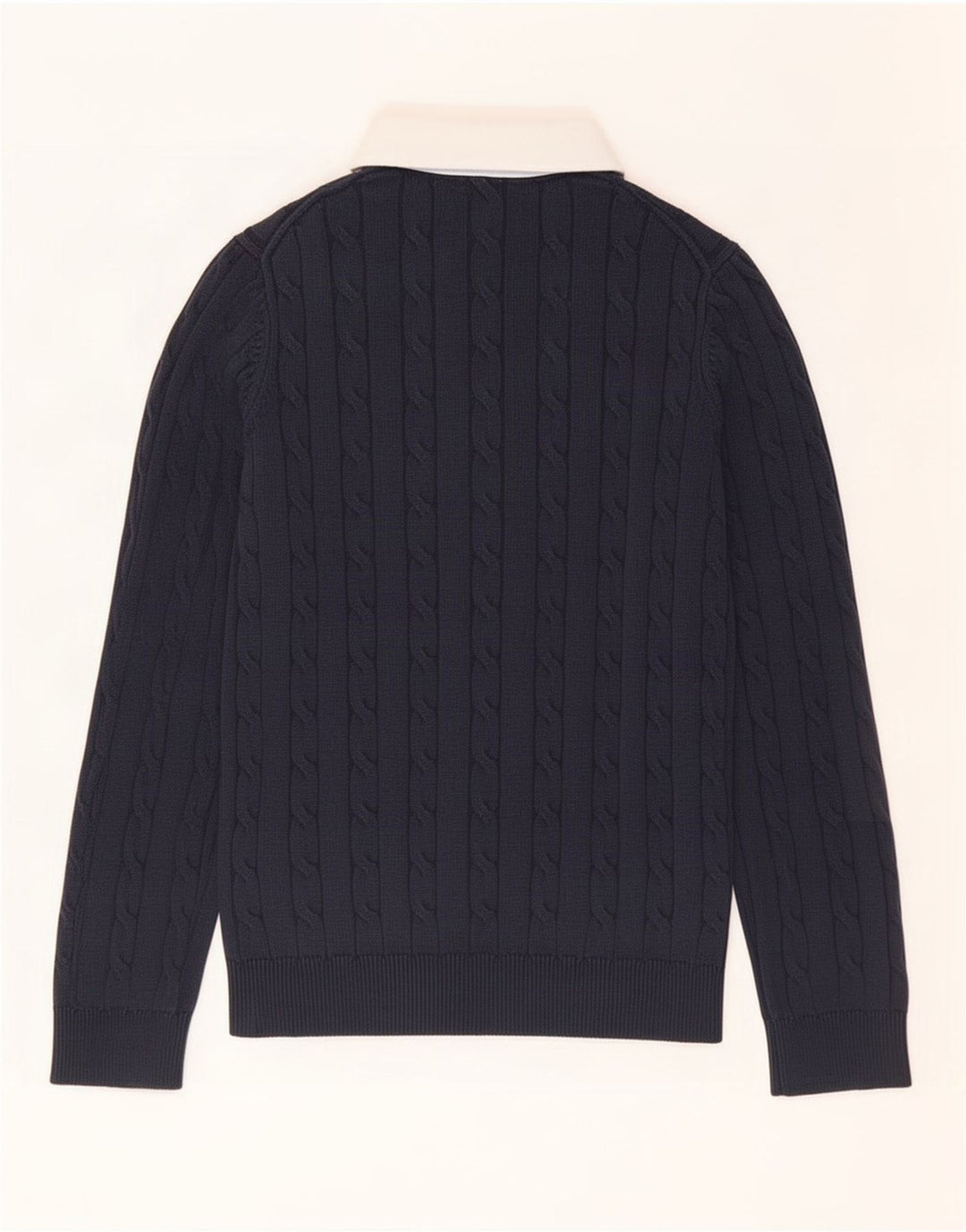 Gant Maglione da uomo con collo a polo piccolo blu navy