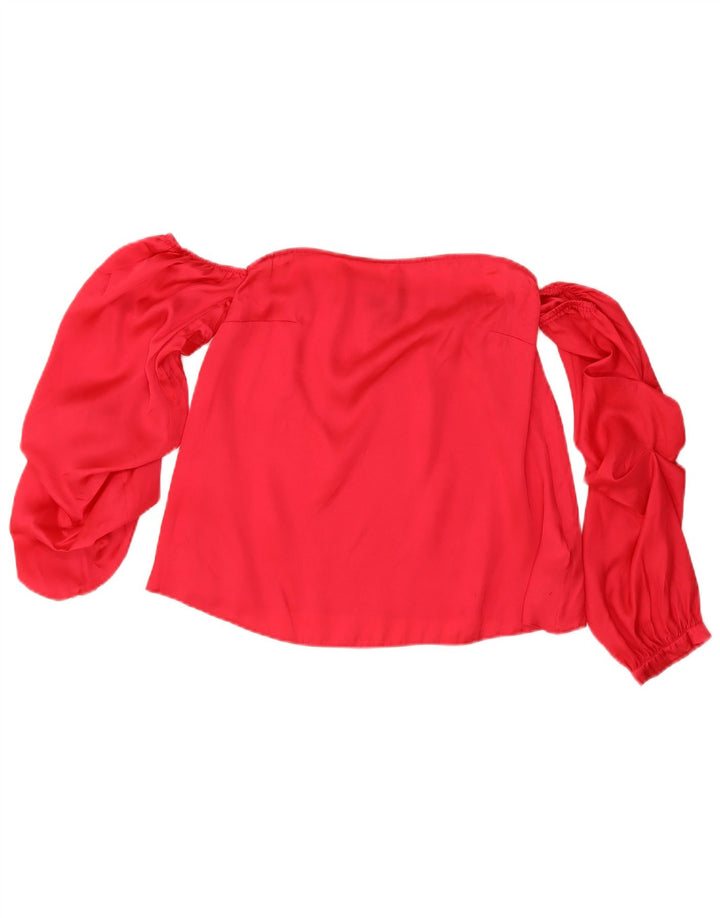Top da donna con spalle scoperte Lipsy UK 10 piccolo poliestere rosso