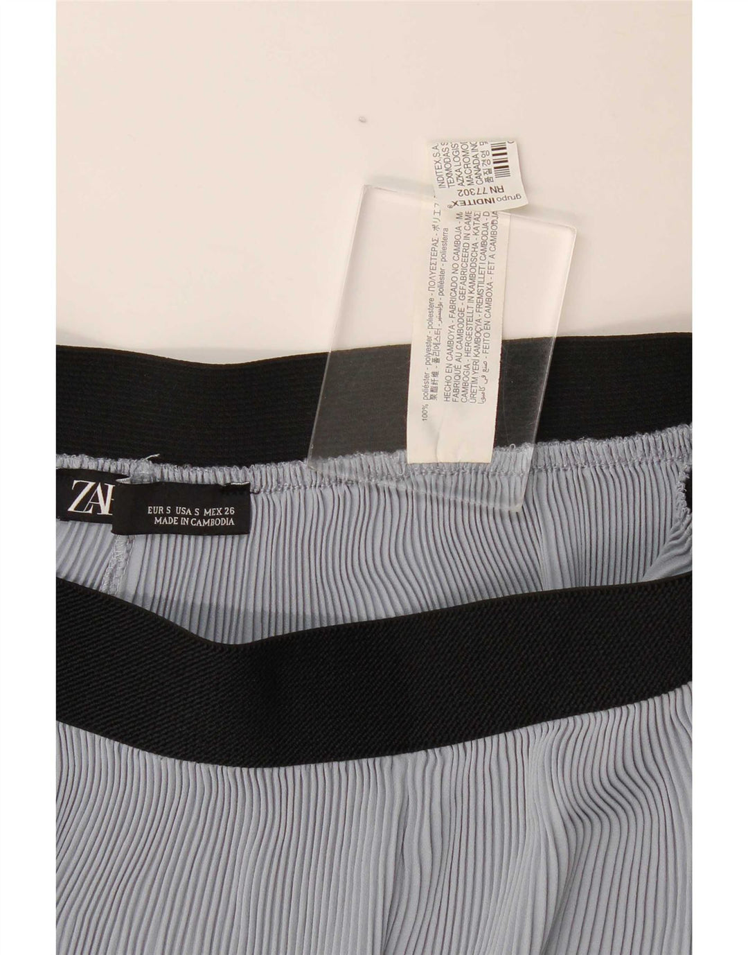 Pantaloni culotte capri da donna Zara piccoli W26 L22 poliestere blu
