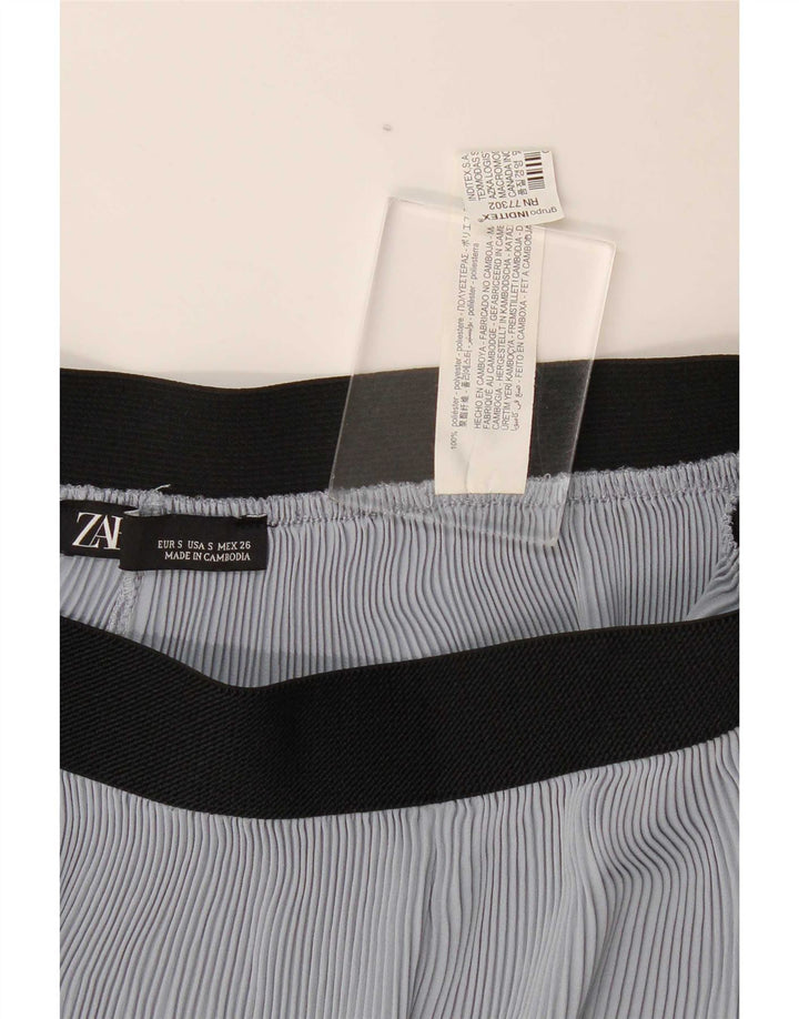 Pantaloni culotte capri da donna Zara piccoli W26 L22 poliestere blu