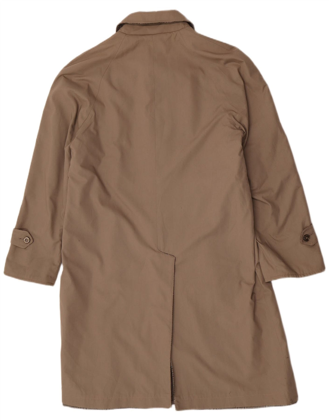 Soprabito reversibile da uomo vintage UK 40 grande poliestere a quadri beige