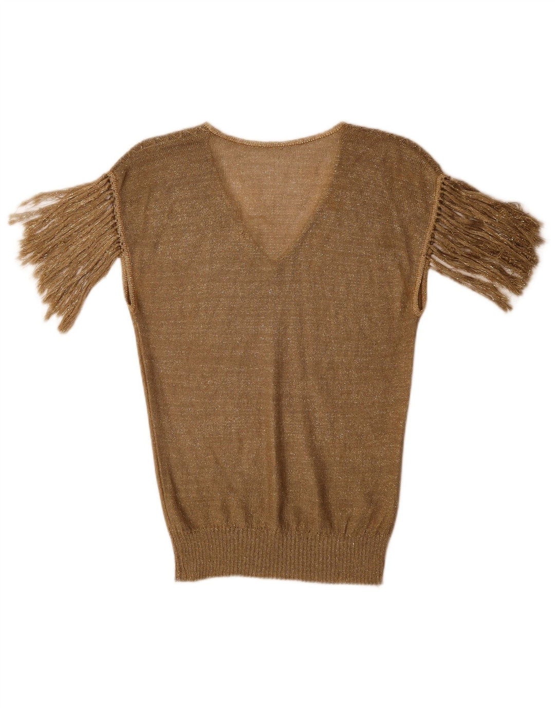 Camicetta vintage da donna Top UK 10 Small Gold