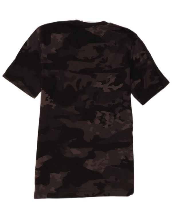 T-shirt da uomo Adidas Top XS in cotone mimetico grigio