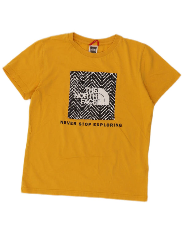 T-shirt grafica per ragazzi The North Face Top 11-12 anni Large in cotone giallo
