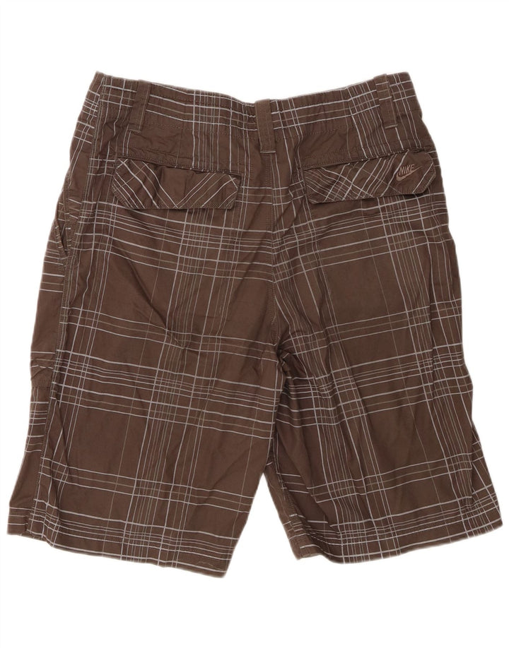 Pantaloncini chino Nike da uomo medi W32 in cotone a quadri marroni