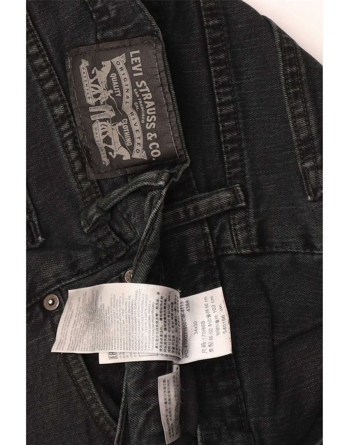 Jeans dritti da uomo Levi's W34 L30 cotone nero