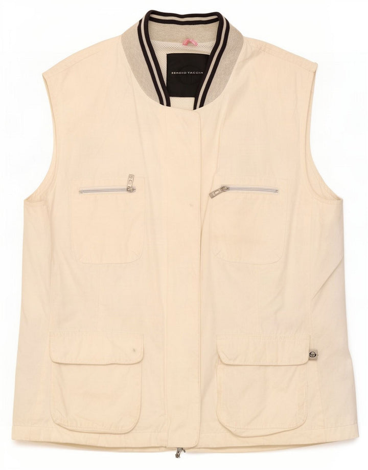 Sergio Tacchini Giacca utility da donna UK 48 Medio Bianco sporco Poliammide