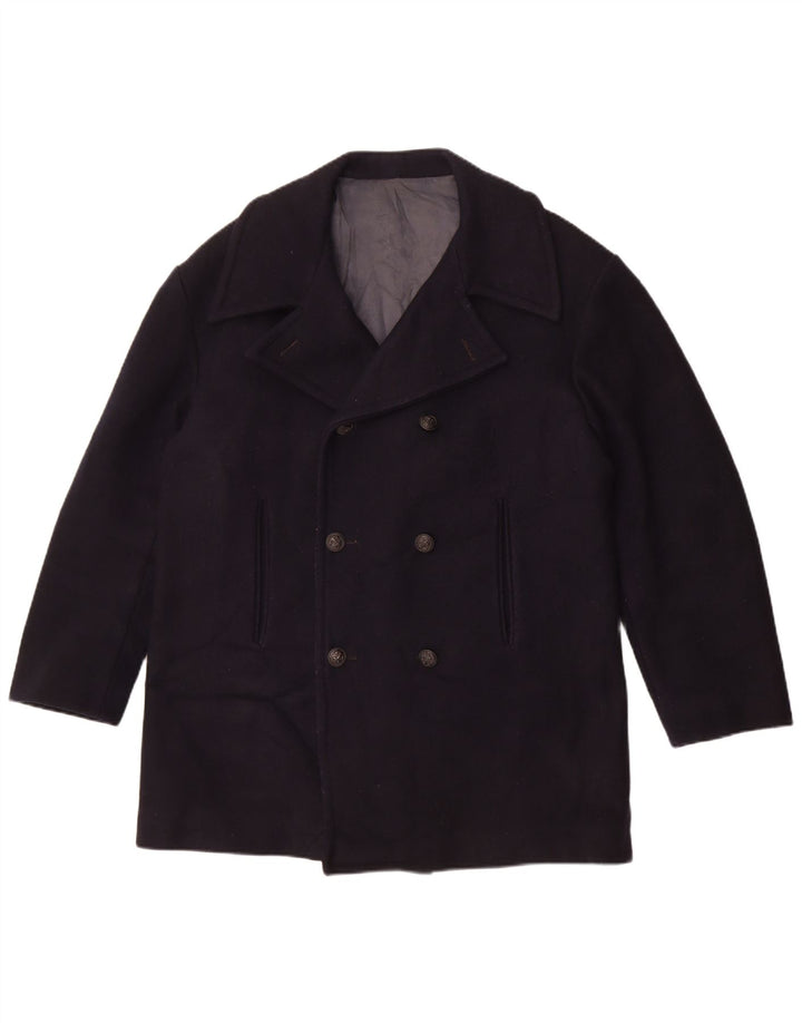 Cappotto da marinaio vintage da uomo IT 52 XL Blu navy