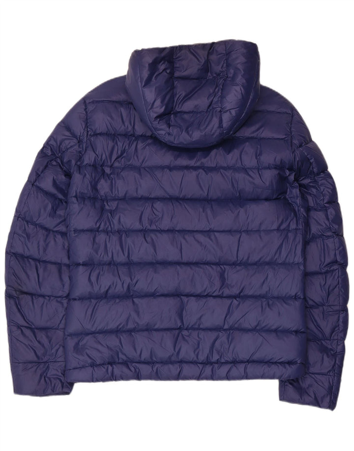 Giacca imbottita con cappuccio Blauer da uomo UK 40 Large blu navy in poliammide