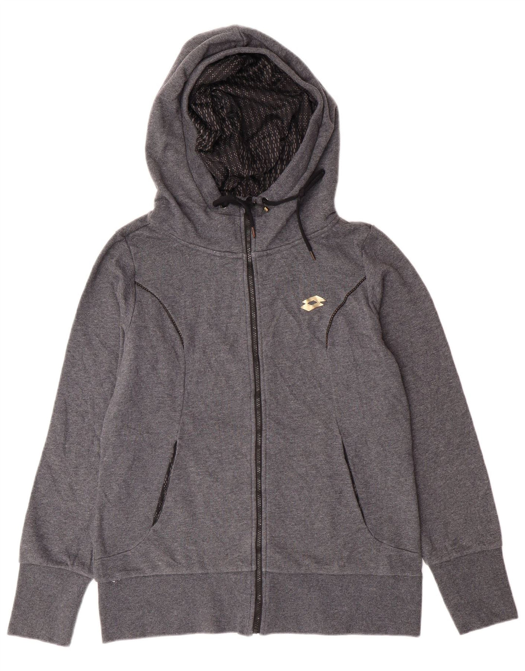 Maglione con cappuccio e zip da donna LOTTO UK 16 Large Grigio