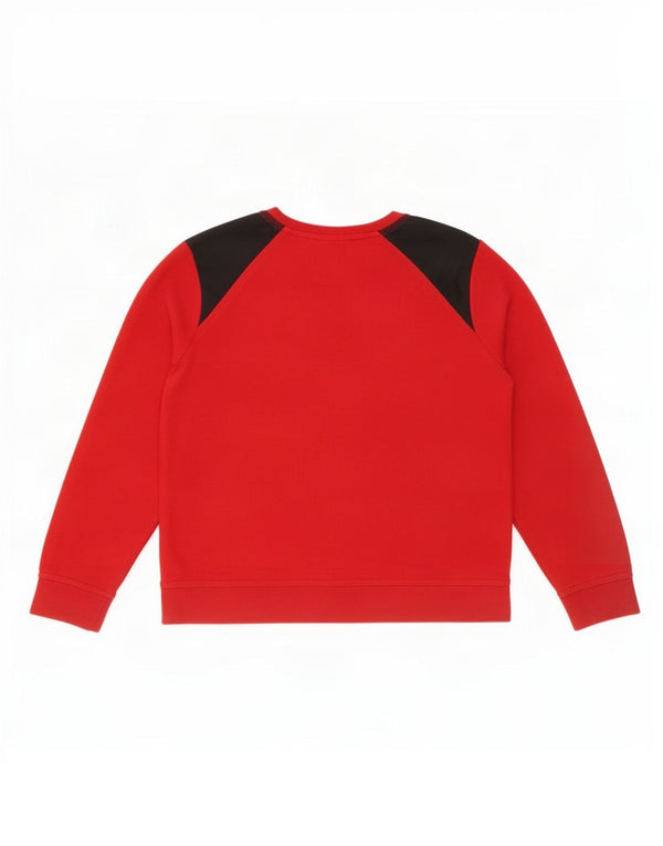 Felpa grafica Nike da bambino, 13-14 anni, XL, cotone color block rosso