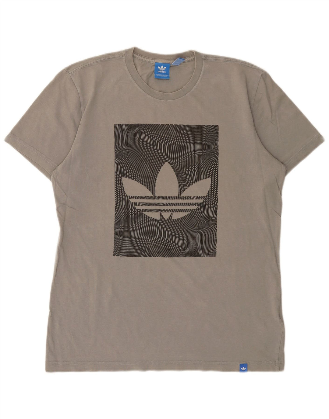 T-shirt grafica da uomo ADIDAS Top in cotone grigio medio